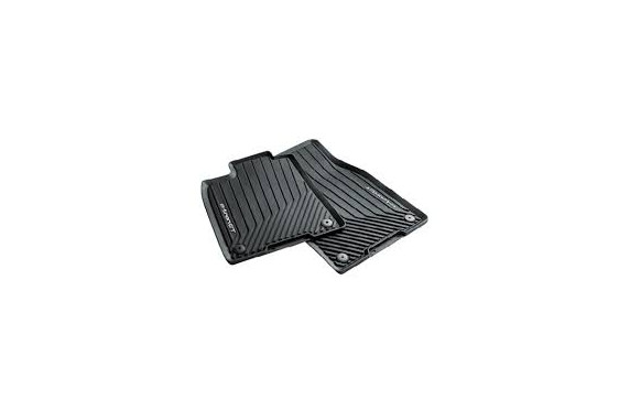 He all-weather floor mats are perfectly shaped to fit the floor of your Audi e-tron. Recyclable. With e-tron design logo in contrasting colour on front mats. The non-slip raised pattern on the back and the fastening points provided in the floor ensure that the mats are held securely in place.
Fastening type- 2-point fastening
Contents -1 set = 2 items
Vehicle- LHD models
Colour - Schwarz mit Audi e-tron Logo in Kontrastfarbe
Type of mat - Front
